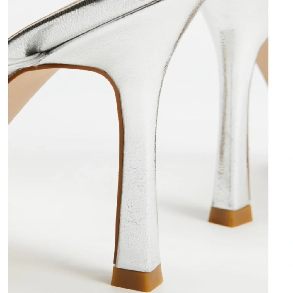 Billini NIB Silver metallic Bentley heels size 10
